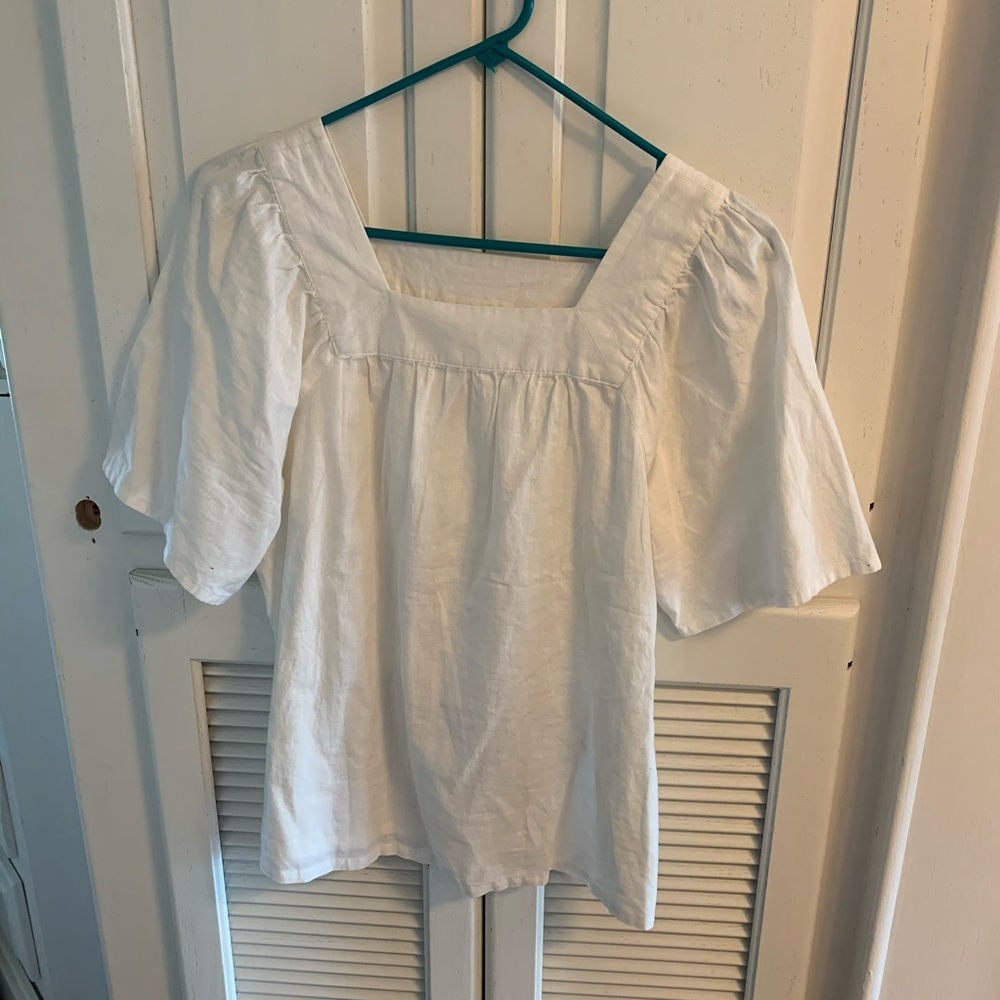 Gap Square Neck Linen Top